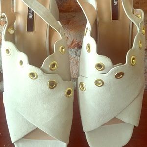 Kensie Women’s Hajari beige slip on sandals